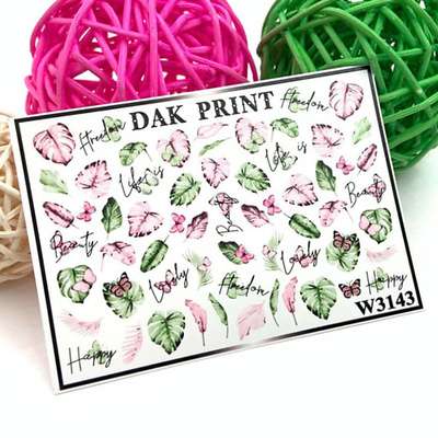 DAK PRINT Слайдер-дизайн для ногтей W3143