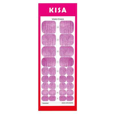 KISA.STICKERS Пленки для педикюра Violet Croco