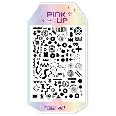 PINK UP Наклейки для ногтей переводные DECOR 3D