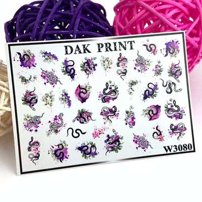 DAK PRINT Слайдер-дизайн для ногтей W3080