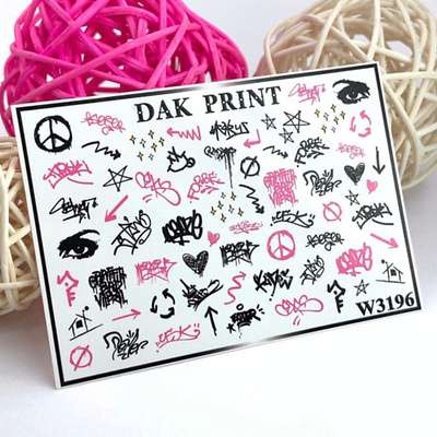 DAK PRINT Слайдер-дизайн для ногтей W3196