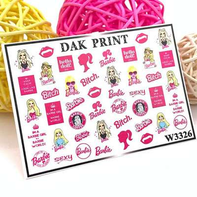 DAK PRINT Слайдер-дизайн для ногтей W3326