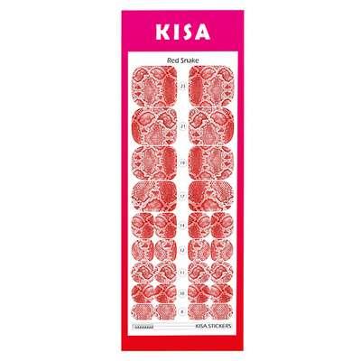 KISA.STICKERS Пленки для педикюра Red Snake