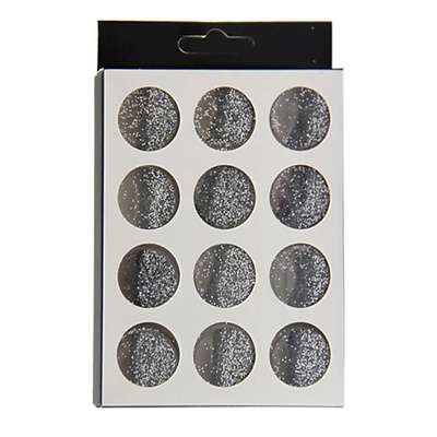Farres Набор для дизайна ногтей "Блестки" серебряные