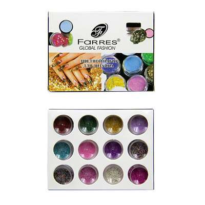 Farres Набор для дизайна ногтей "Бульонки" разноцветные