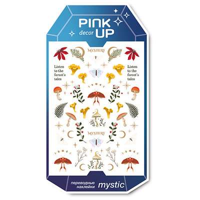 PINK UP Наклейки для ногтей переводные DECOR MYSTIC