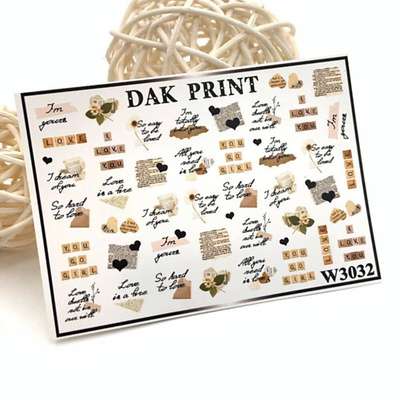 DAK PRINT Слайдер-дизайн для ногтей W3032