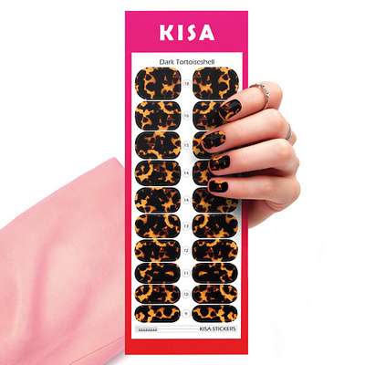 KISA.STICKERS Пленки для маникюра Dark Tortoiseshell