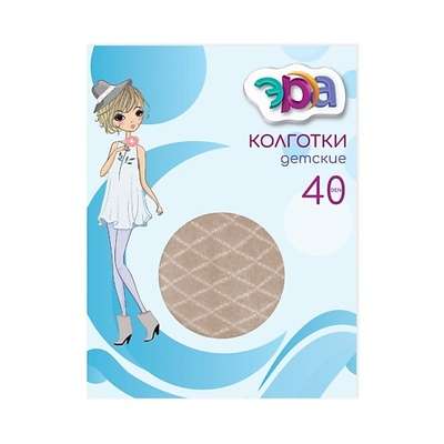 ЭРА Детские колготки Рете 40 ден Телесный 6-8