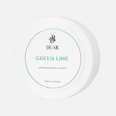 DUAR Укрепляющая маска для ослабленных и поврежденных волос Green Line 200
