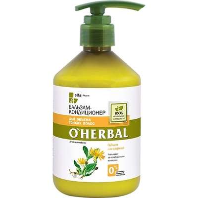 O'HERBAL Бальзам-кондиционер для объема тонких волос с экстрактом арники