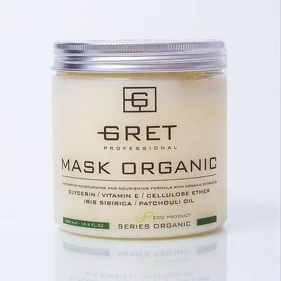 GRET Professional Маска натуральная для волос MASK ORGANIC 500