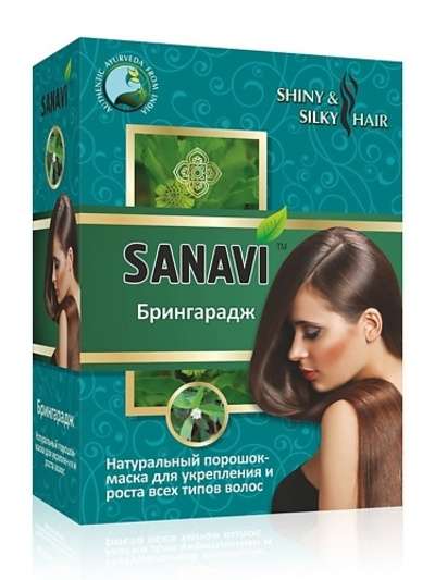 SANAVI Порошок-маска Брингарадж для ухода за волосами 100