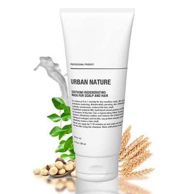 URBAN NATURE Восстанавливающая маска для кожи головы "Smoothing Regenerating mask" 200