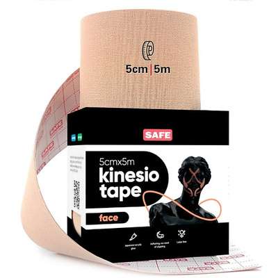 SAFE SPOT Кинезио тейп для лица от морщин косметический Kinesiology Face Tape 5 см