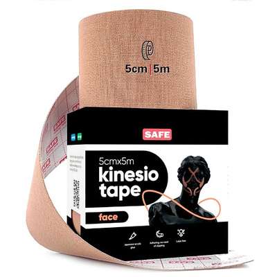 SAFE SPOT Кинезио тейп для лица от морщин косметический Kinesiology Face Tape 5 см