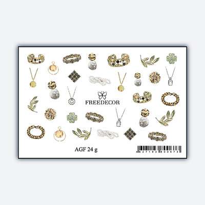 FREEDECOR Слайдер дизайн Фольгированная Аэрография "Jewelry"