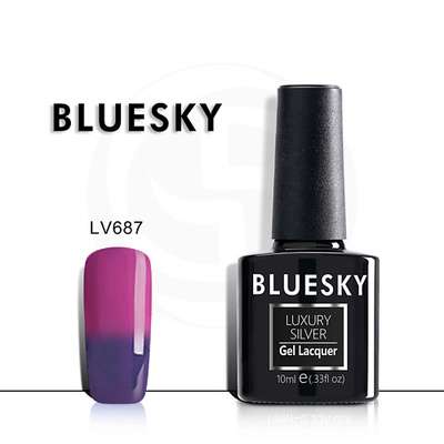 BLUESKY Термо гель-лак Luxury Silver