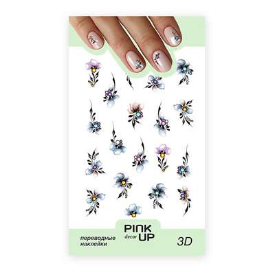 PINK UP Наклейки для ногтей 3D