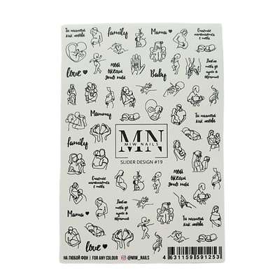 MIW NAILS Слайдер дизайн для ногтей беременность