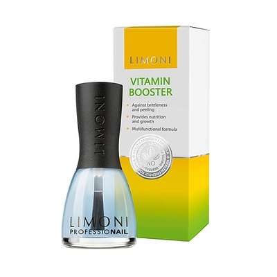 LIMONI Топ и база для крепления и роста ногтей с витаминами Vitamin Booster