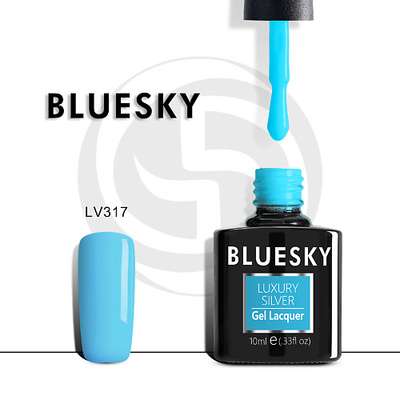 BLUESKY Гель-лак Luxury Silver Голубая лагуна