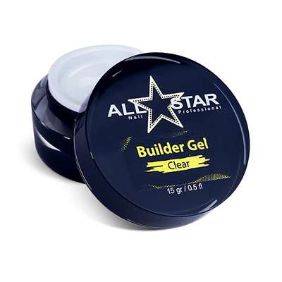 ALL STAR PROFESSIONAL Однофазный гель для наращивания ногтей, Builder Gel "Clear"