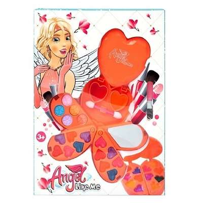 ANGEL LIKE ME Набор детской декоративной косметики для девочек "Сердце" Трехслойный набор