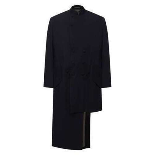 Пальто из шерсти и вискозы Yohji Yamamoto