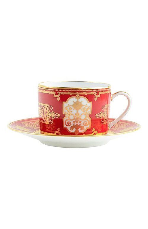 Чайная чашка с блюдцем Aux Rois Rouge Bernardaud