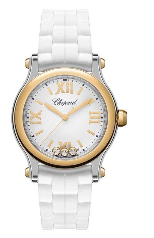 Часы Happy Sport Steel Rose Gold White Chopard