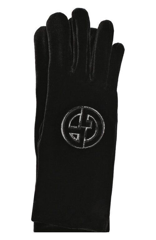 Текстильные перчатки с логотипом бренда Giorgio Armani