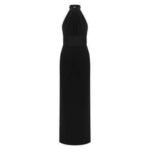 Шерстяное платье-макси Saint Laurent