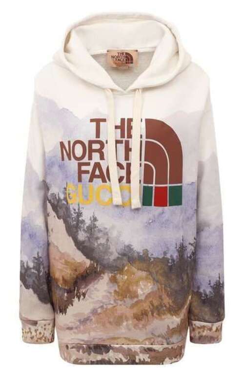 Хлопковое худи The North Face x Gucci Gucci