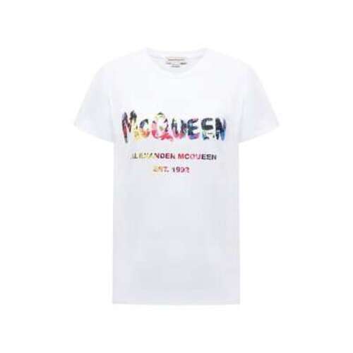 Хлопковая футболка Alexander McQueen