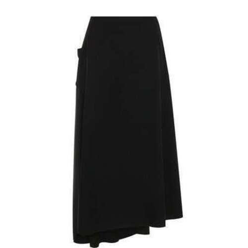 Однотонная шерстяная юбка-миди Yohji Yamamoto
