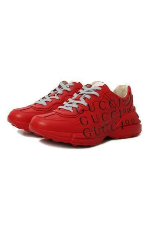 Кожаные кроссовки Rhyton Gucci 100 Gucci