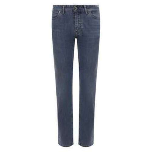 Гладкие зауженные джинсы - темно-синий – Ron Tomson