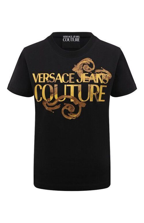 Хлопковая футболка Versace Jeans Couture 76HAHG00/CJ00G