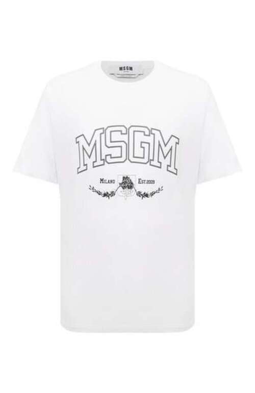 Хлопковая футболка MSGM