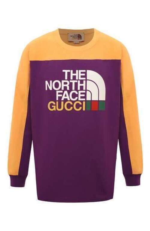 Хлопковый лонгслив The North Face x Gucci Gucci