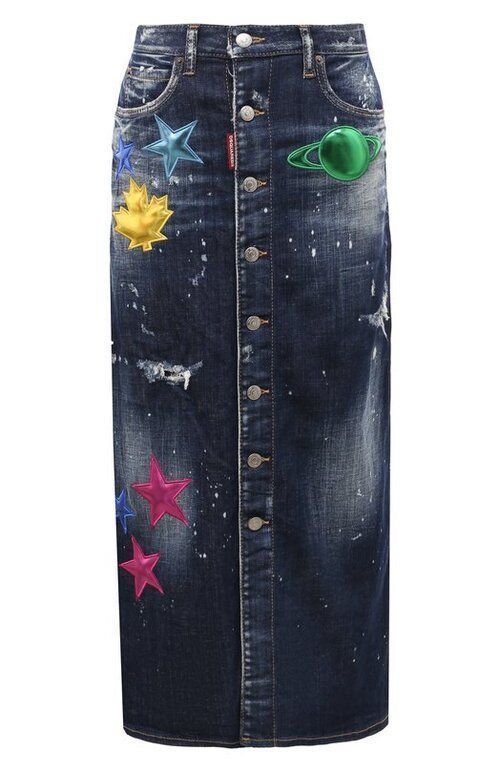 Юбка комбинированная джинс и ткань (74 фото)